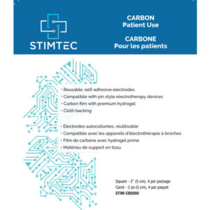 StimTec 2 inch square Carbon Electrodes 4/pack